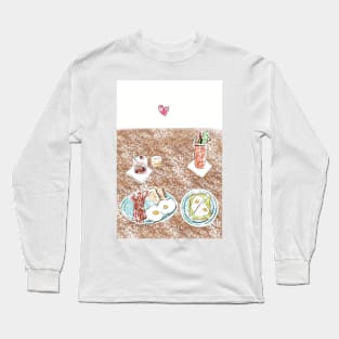 date night valentines day card brunch Long Sleeve T-Shirt